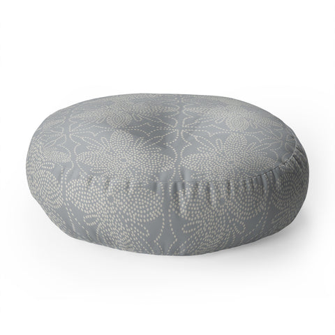 Iveta Abolina Dotted Tile Pale Blue Floor Pillow Round