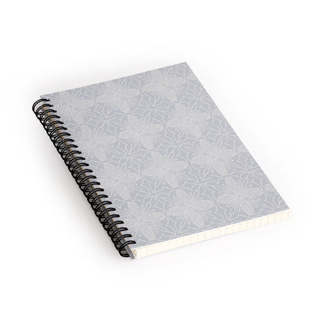 Iveta Abolina Dotted Tile Pale Blue Spiral Notebook