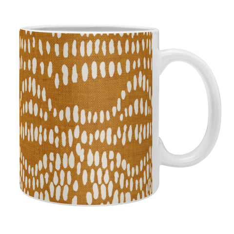 Iveta Abolina Dripping Dots Caramel Coffee Mug