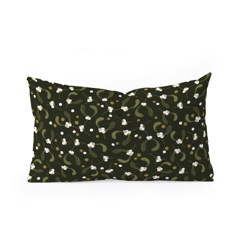 Iveta Abolina English Mistletoe Oblong Throw Pillow