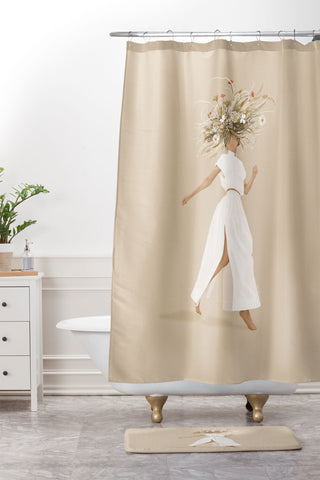 Iveta Abolina Estelle Flora Shower Curtain And Mat