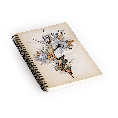 Iveta Abolina Floral 1 Spiral Notebook