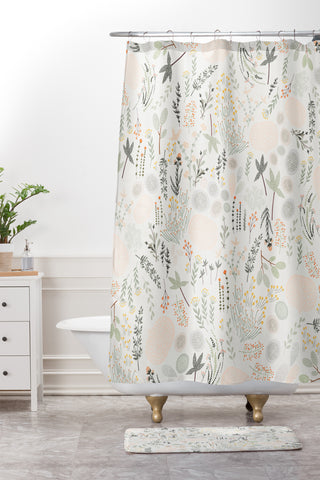Iveta Abolina Floral Goodness Shower Curtain And Mat