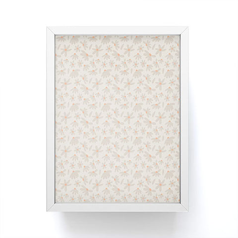 Iveta Abolina Freehand Daisies Neutral Framed Mini Art Print