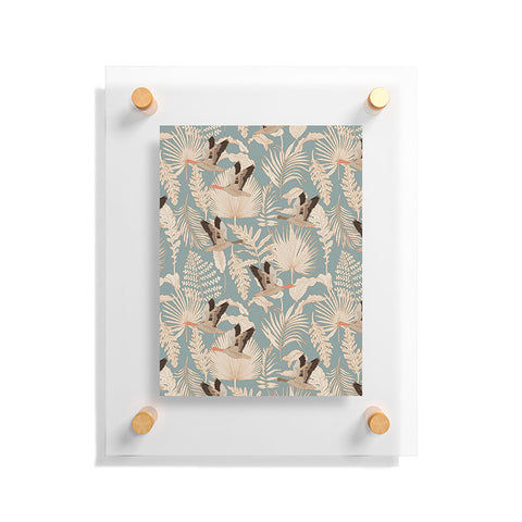 Iveta Abolina Geese and Palm Teal Floating Acrylic Print