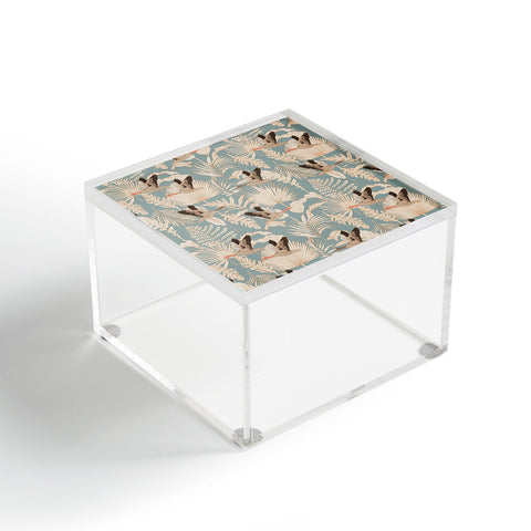 Iveta Abolina Geese and Palm Teal Acrylic Box