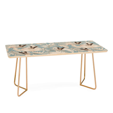 Iveta Abolina Geese and Palm Teal Coffee Table