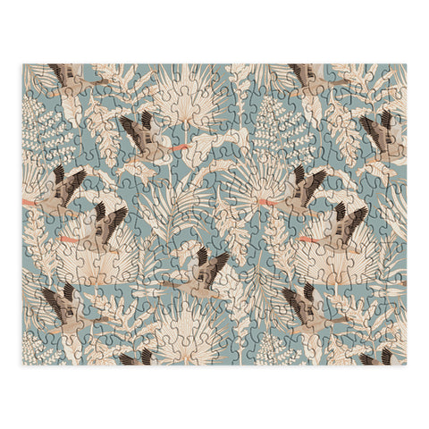 Iveta Abolina Geese and Palm Teal Puzzle