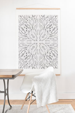 Iveta Abolina Gray Maze Art Print And Hanger