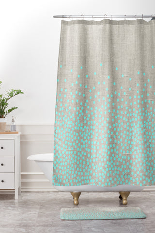 Iveta Abolina Hint of Mint Shower Curtain And Mat