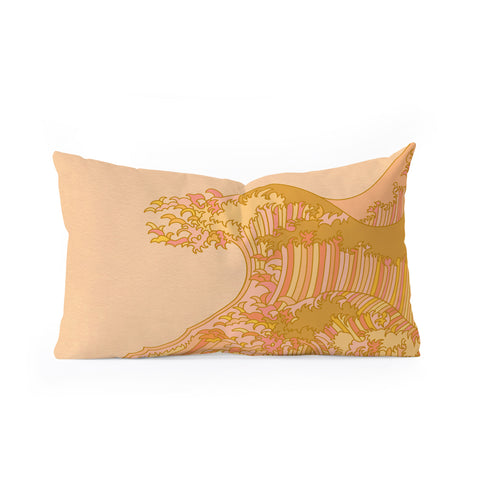Iveta Abolina Japanese Sunny Wave Oblong Throw Pillow