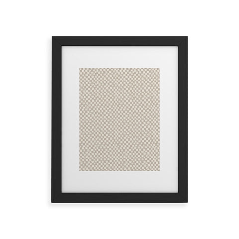 Iveta Abolina Lazy Checker Dove Grey Framed Art Print