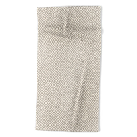 Iveta Abolina Lazy Checker Dove Grey Beach Towel