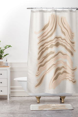 Iveta Abolina Liquid Lines Series 1 Shower Curtain And Mat