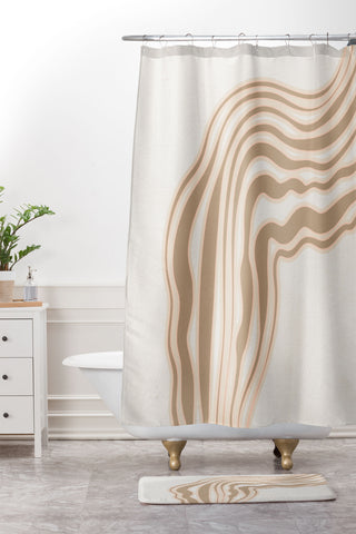 Iveta Abolina Liquid Lines Series 2 Shower Curtain And Mat