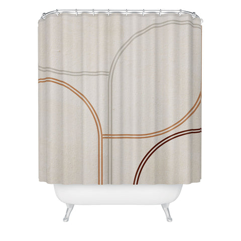 Iveta Abolina Mid Century Line Art II Shower Curtain