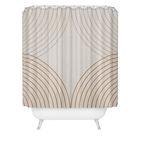 Iveta Abolina Mid Century Line Art III Shower Curtain
