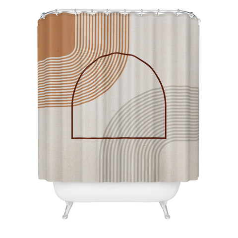 Iveta Abolina Mid Century Line Art IV Shower Curtain