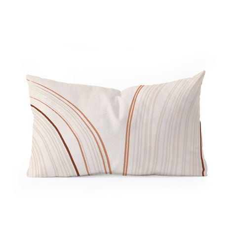 Iveta Abolina Mid Century Line Art IX Oblong Throw Pillow