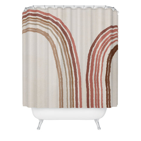 Iveta Abolina Mid Century Line Art VIII Shower Curtain