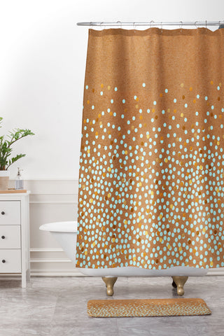 Iveta Abolina Mint Splash Shower Curtain And Mat