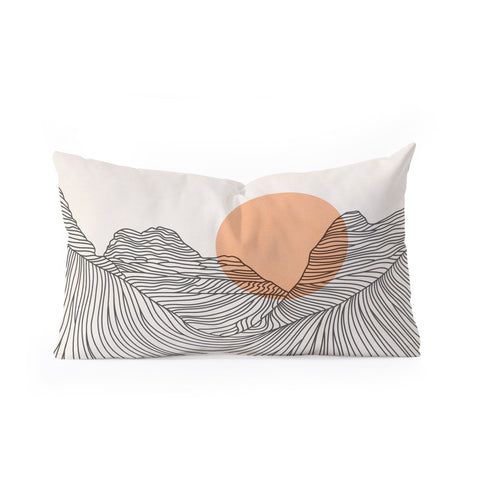 Iveta Abolina Mountain Line Series No 2 Oblong Throw Pillow