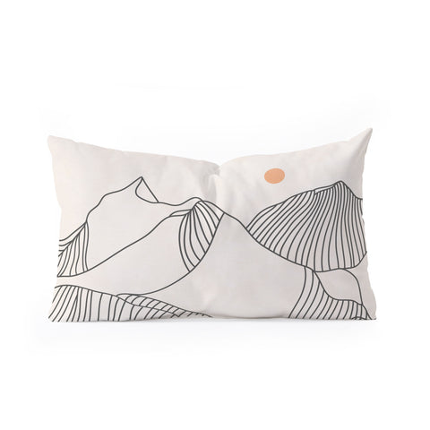 Iveta Abolina Mountain Line Series No 3 Oblong Throw Pillow