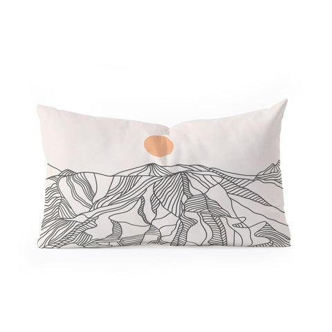 Iveta Abolina Mountain Line Series No 4 Oblong Throw Pillow