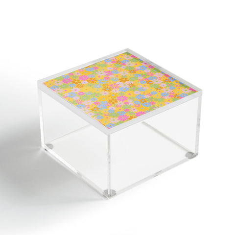 Iveta Abolina Multicolor Daisies Merigold Acrylic Box