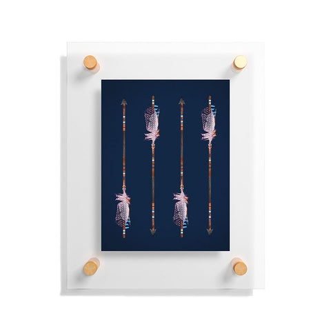 Iveta Abolina Native Blue Arrows Floating Acrylic Print