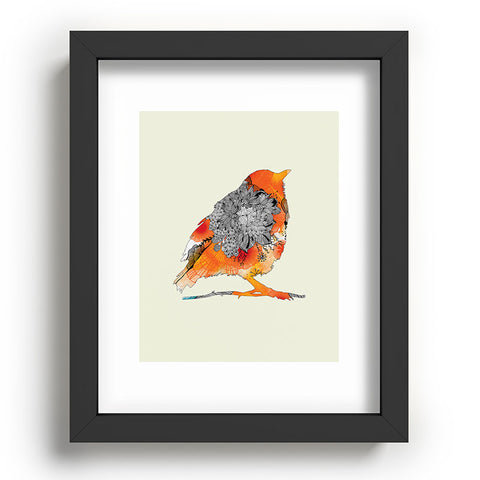 Iveta Abolina Orange Bird Recessed Framing Rectangle