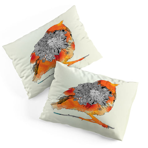 Iveta Abolina Orange Bird Pillow Shams