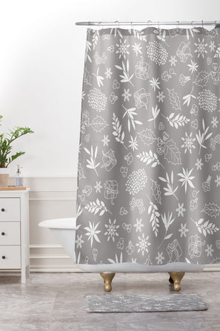 Iveta Abolina Oslo Winter Tan Shower Curtain And Mat