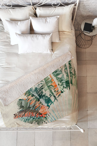 Iveta Abolina Palm Desert Sunrise Fleece Throw Blanket