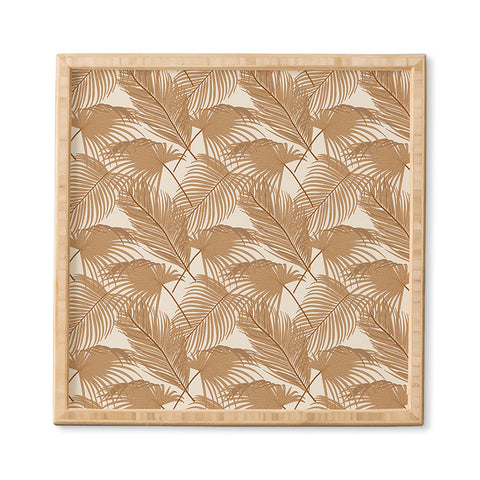 Iveta Abolina Palm Leaves Beige Framed Wall Art