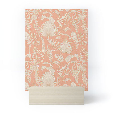 Iveta Abolina Palm Leaves Beige Coral Mini Art Print