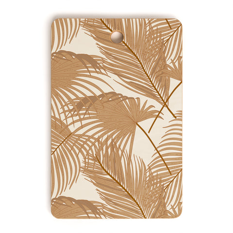 Iveta Abolina Palm Leaves Beige Cutting Board Rectangle