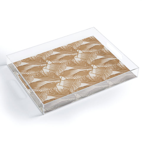 Iveta Abolina Palm Leaves Beige Acrylic Tray