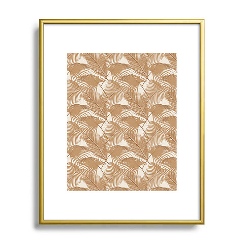 Iveta Abolina Palm Leaves Beige Metal Framed Art Print