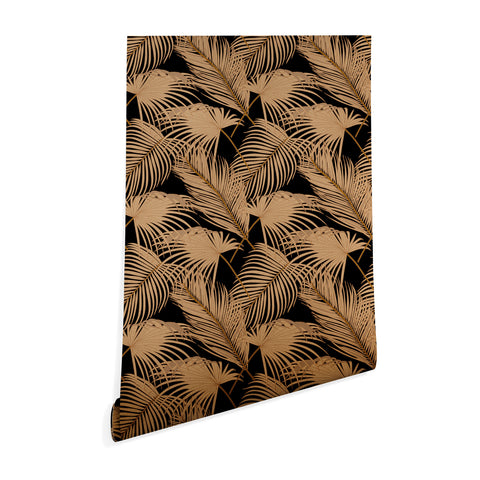 Iveta Abolina Palm Leaves Black Wallpaper