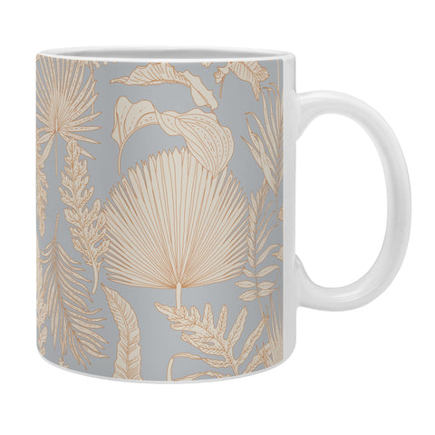 Iveta Abolina Palm Leaves Blue Coffee Mug