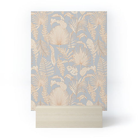 Iveta Abolina Palm Leaves Blue Mini Art Print