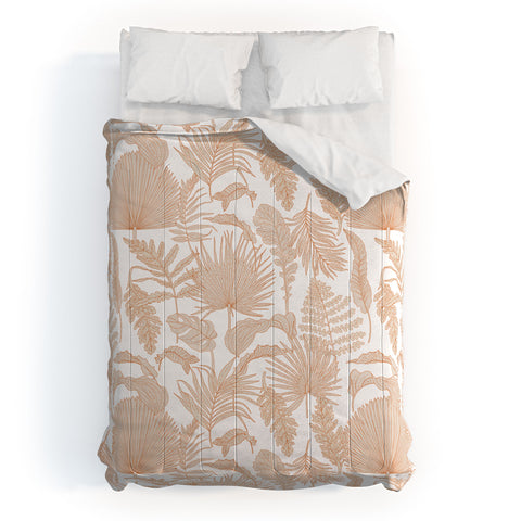 Iveta Abolina Palm Leaves Cream White Comforter