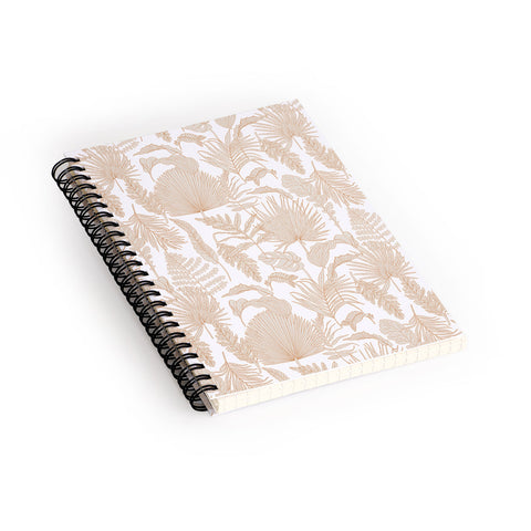Iveta Abolina Palm Leaves Cream White Spiral Notebook