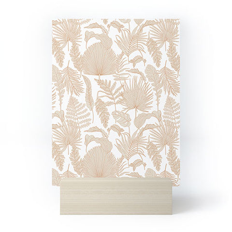 Iveta Abolina Palm Leaves Cream White Mini Art Print