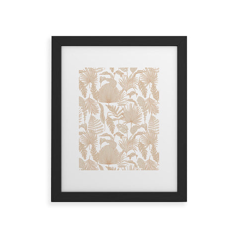 Iveta Abolina Palm Leaves Cream White Framed Art Print