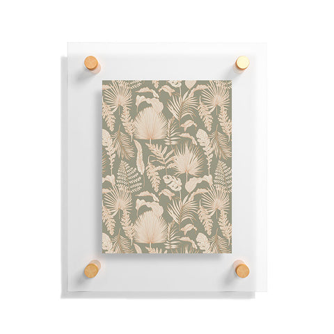 Iveta Abolina Palm Leaves Sage Floating Acrylic Print