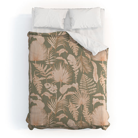 Iveta Abolina Palm Leaves Sage Comforter