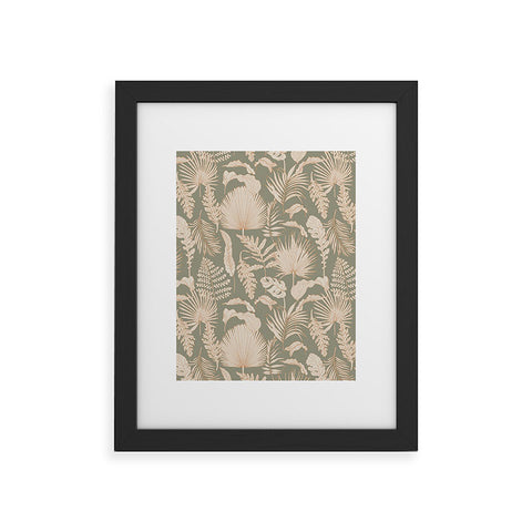 Iveta Abolina Palm Leaves Sage Framed Art Print