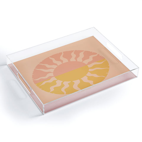 Iveta Abolina Papaya Sunset Acrylic Tray
